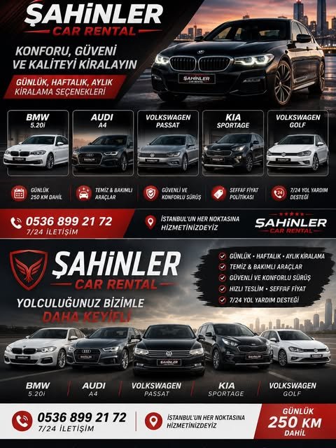 Şahinler Rent A Car Instagram